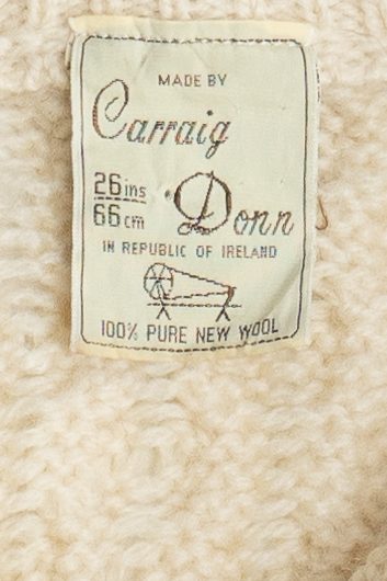 Vintage Kid's Size Carraig Donn Irish Fisherman Cardigan Sweater (1970s)