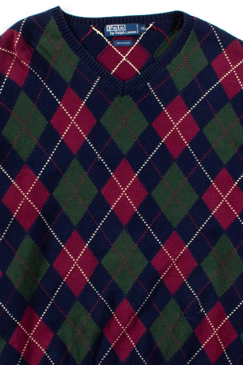 Vintage Polo Argyle Sweater