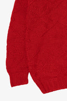 Vintage Hand Knit Red Sierra Wollens Sweater (1980s)