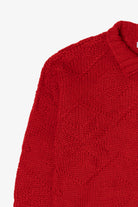 Vintage Hand Knit Red Sierra Wollens Sweater (1980s)