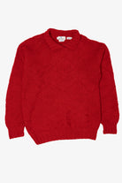 Vintage Hand Knit Red Sierra Wollens Sweater (1980s)