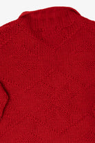 Vintage Hand Knit Red Sierra Wollens Sweater (1980s)