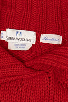 Vintage Hand Knit Red Sierra Wollens Sweater (1980s)