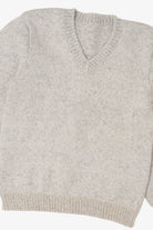Vintage Light Gray V-Neck Sweater (1990s)