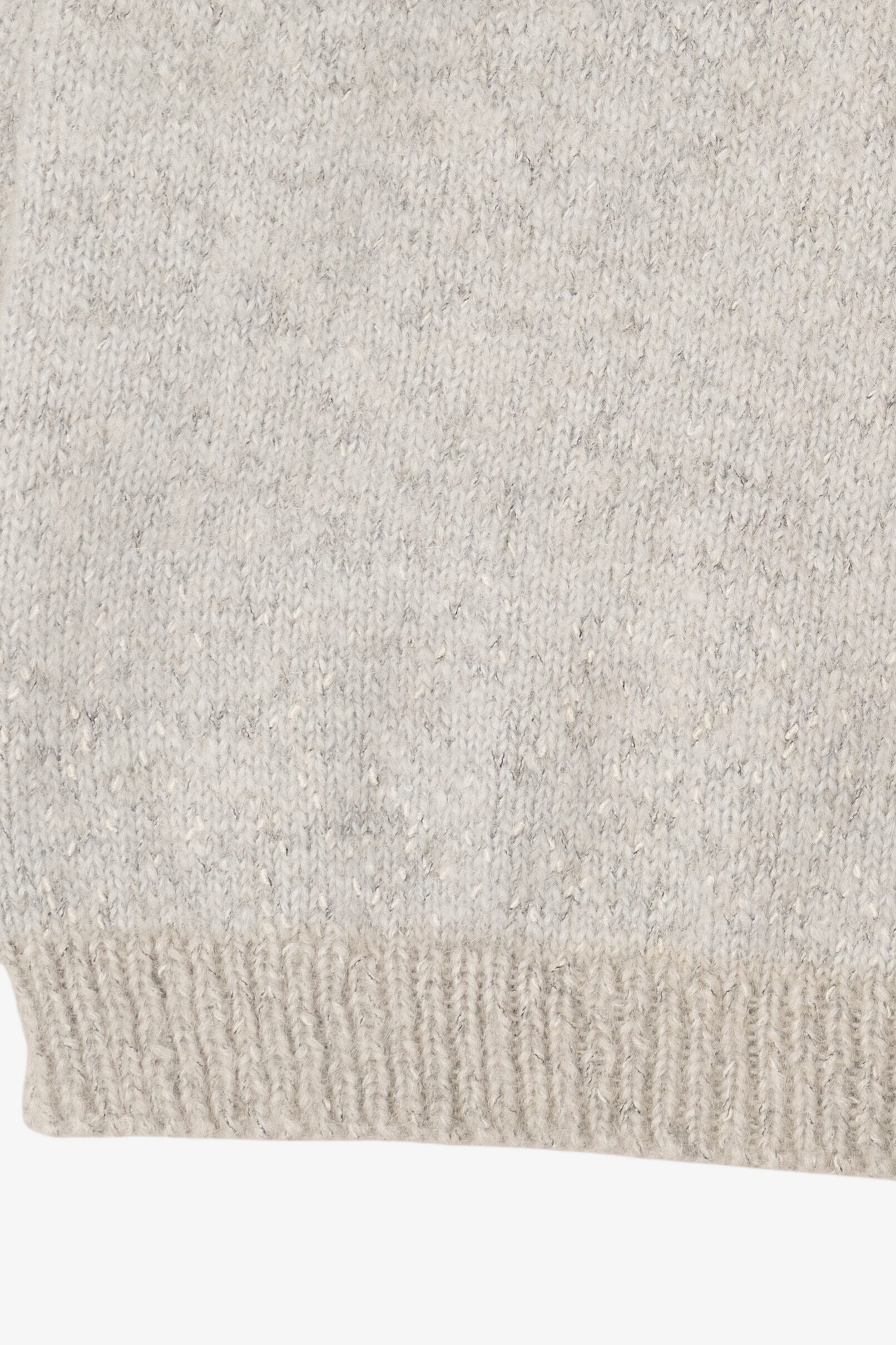 Vintage Light Gray V-Neck Sweater (1990s)