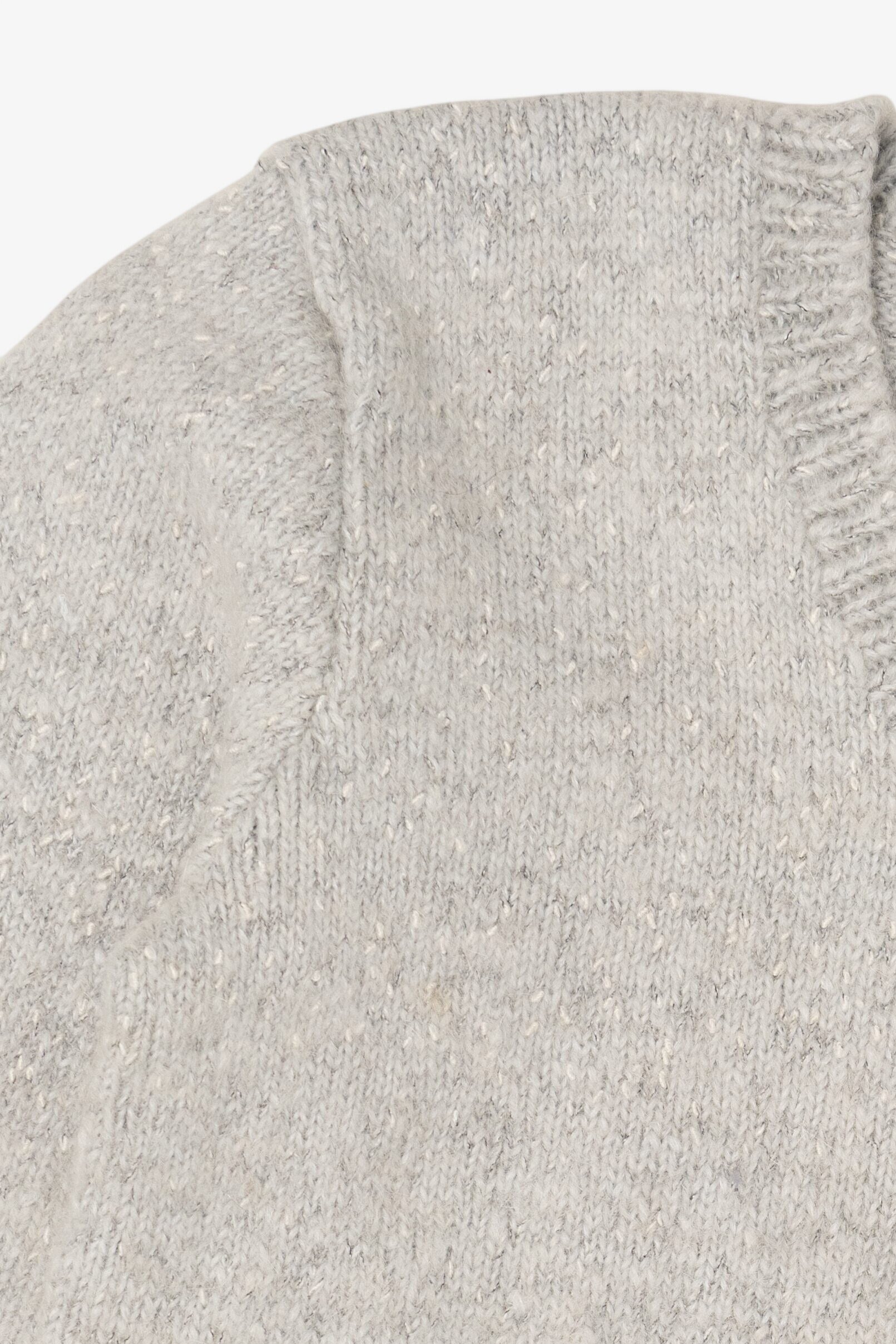 Vintage Light Gray V-Neck Sweater (1990s)