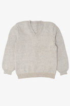 Vintage Light Gray V-Neck Sweater (1990s)