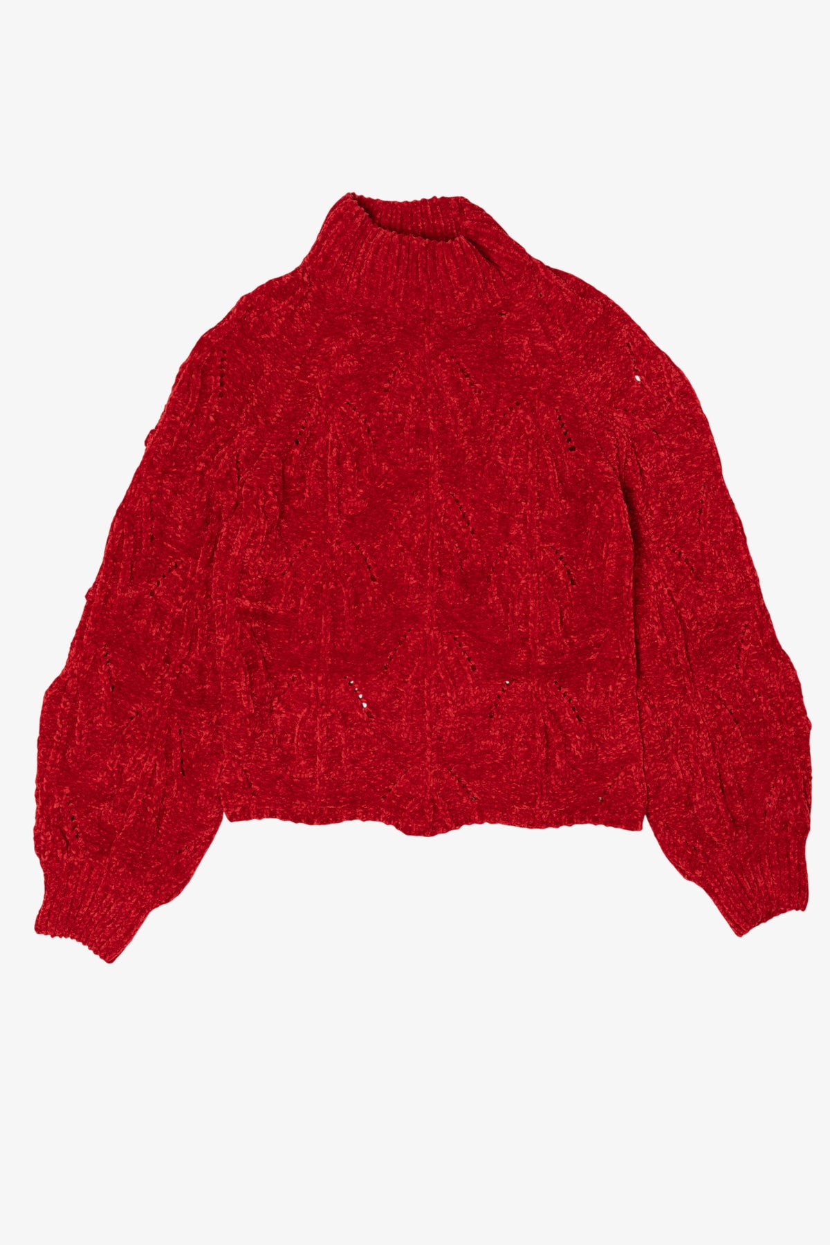 Red Lost + Wander Textured Knit Sweater (2010s)