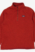 Red Patagonia Quarter Zip Fleece Sweater (2010s)