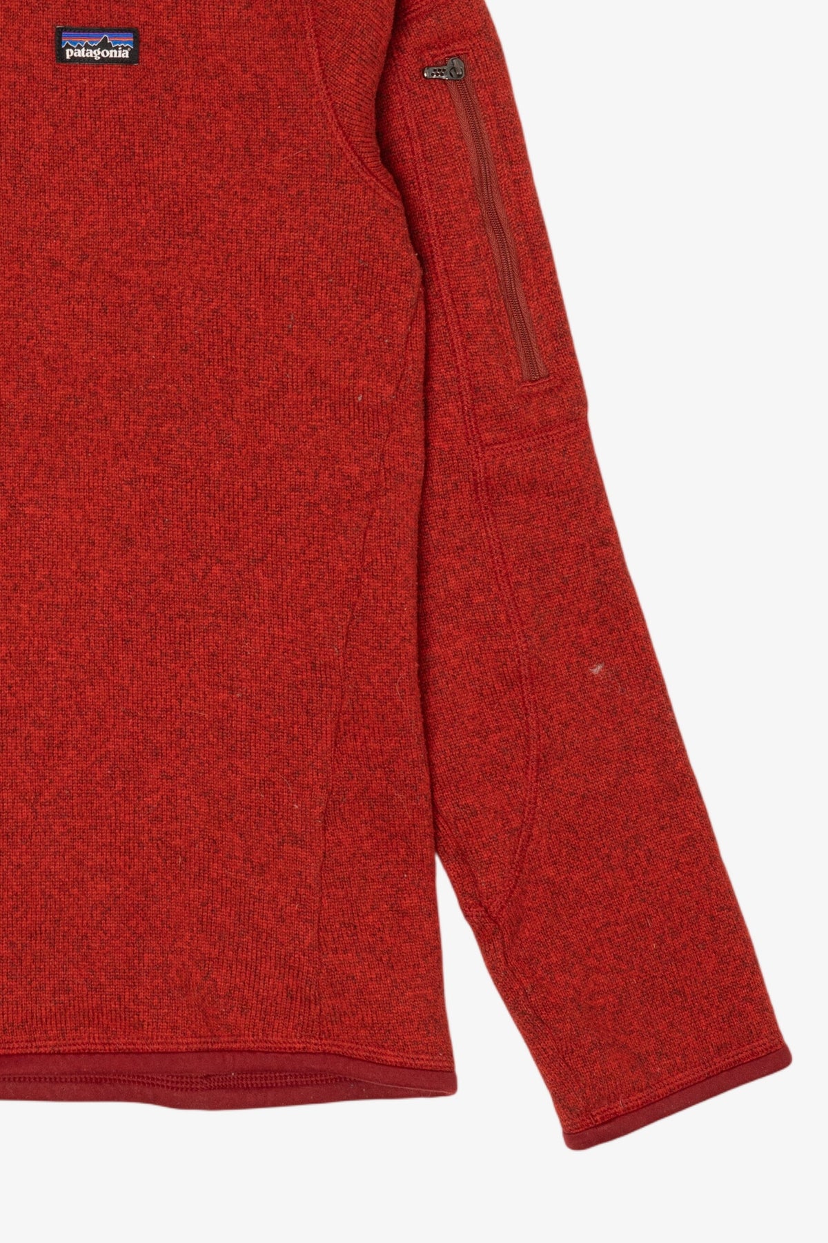 Red Patagonia Quarter Zip Fleece Sweater (2010s)