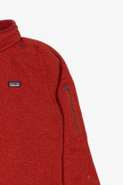 Red Patagonia Quarter Zip Fleece Sweater (2010s)