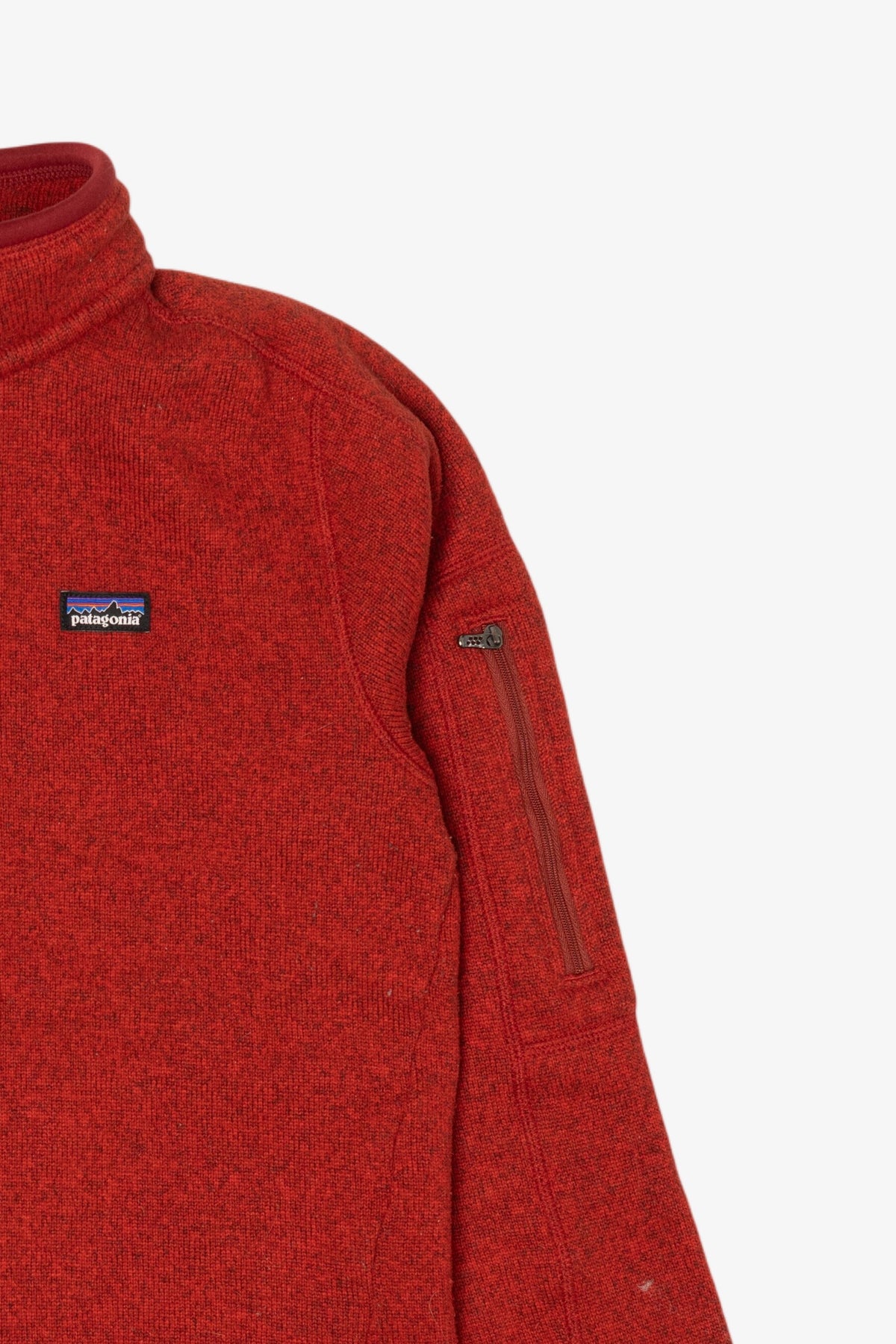 Red Patagonia Quarter Zip Fleece Sweater (2010s)