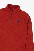 Red Patagonia Quarter Zip Fleece Sweater (2010s)