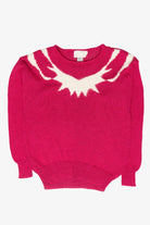 Dossi Pink Graphic Vintage Sweater (1980s)