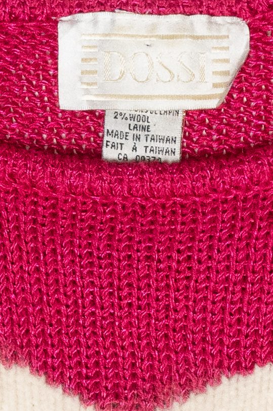 Dossi Pink Graphic Vintage Sweater (1980s)