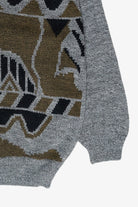 New Brand Gray Graphic Vintage Sweater (1980s)