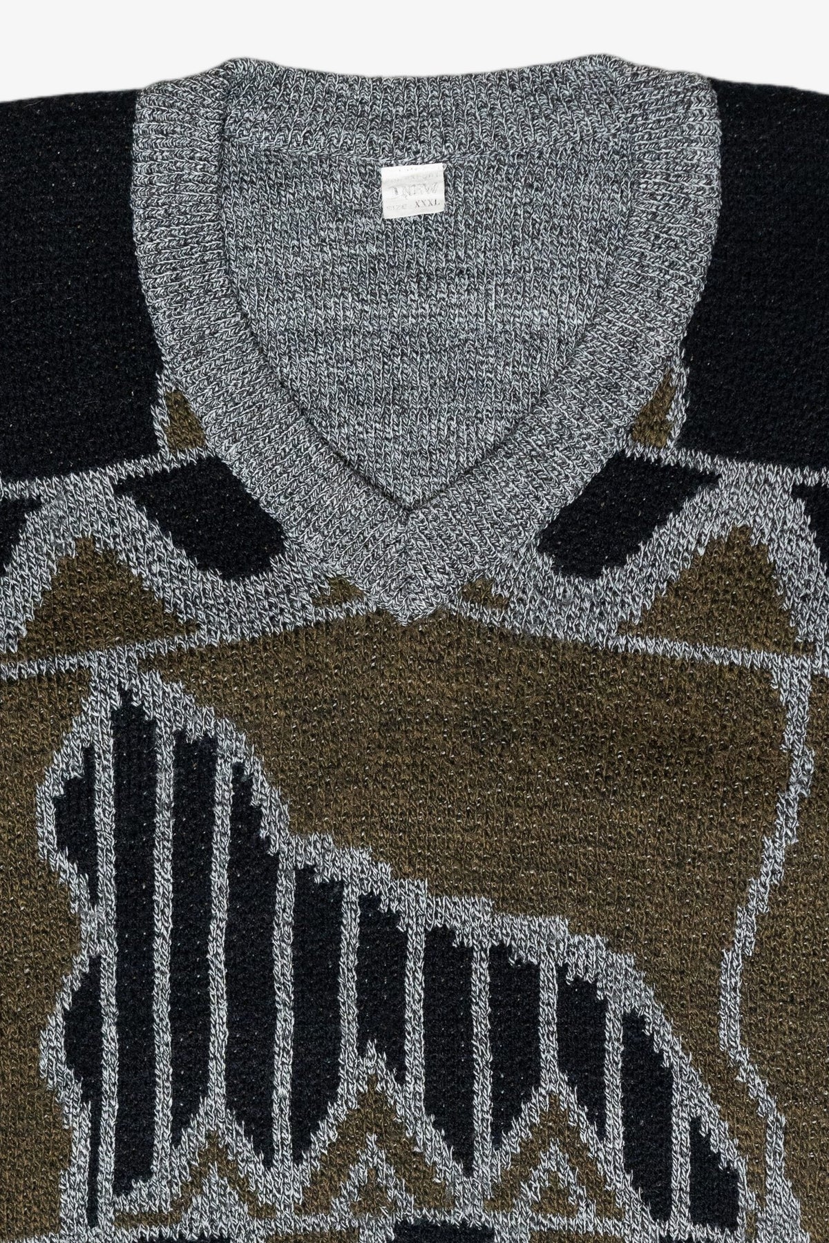 New Brand Gray Graphic Vintage Sweater (1980s)