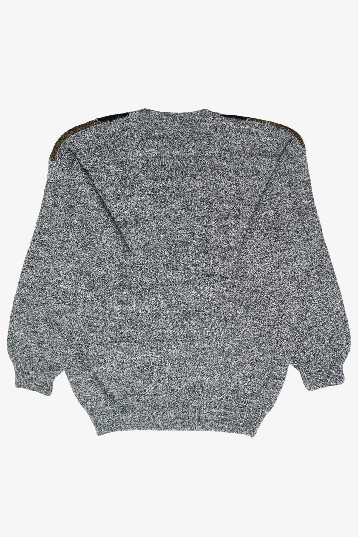 New Brand Gray Graphic Vintage Sweater (1980s)