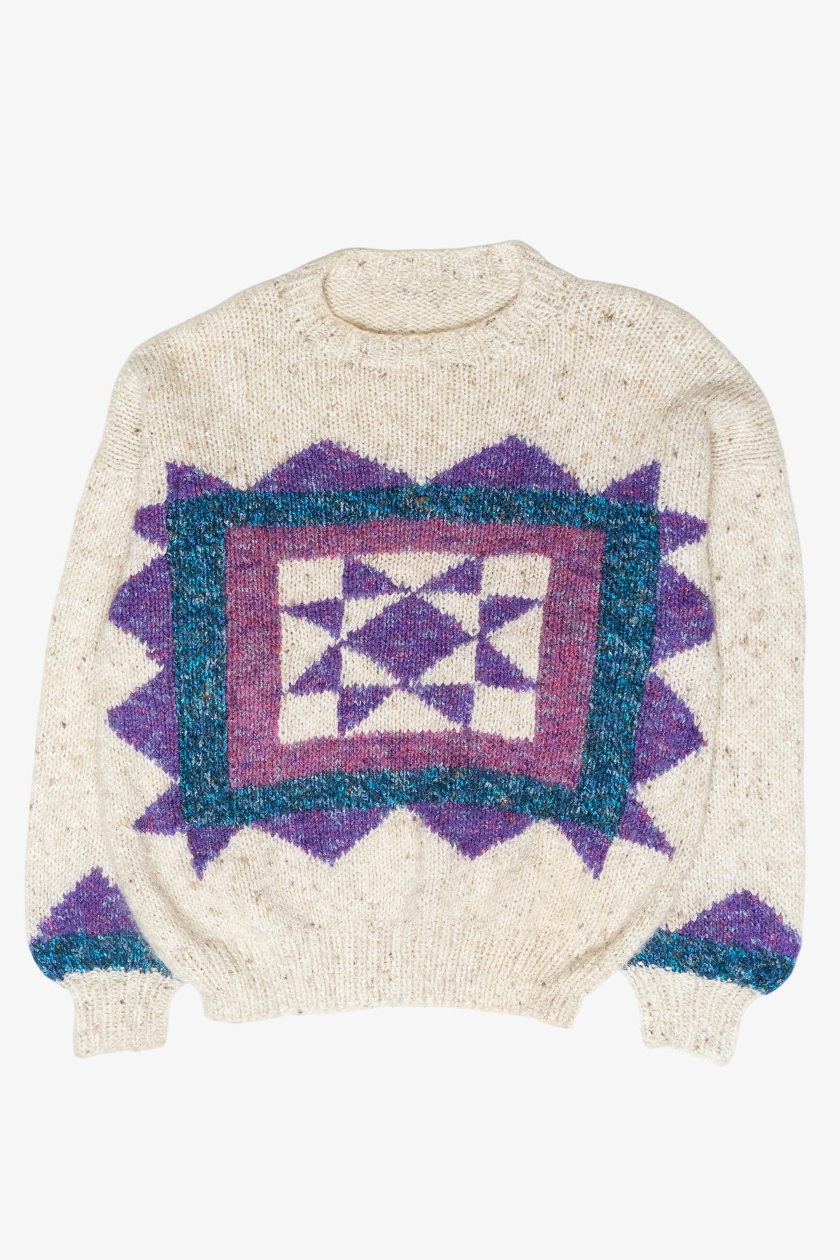 Cool Tones Graphic Knit Sweater (1980s)