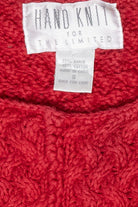 The Limited Red Hand Knit Vintage Sweater (1990s)