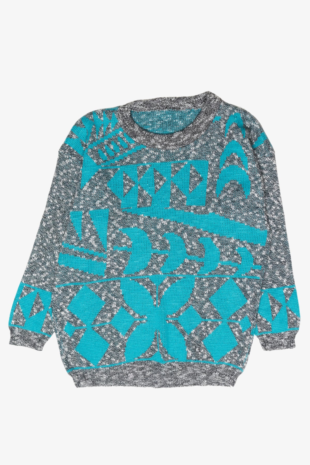 Teal Graphic Vintage Sweater (1980s)