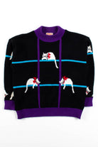 Vintage Cat Grid Sweater