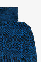LaRon Blue Check Vintage Turtleneck Sweater (1980s)
