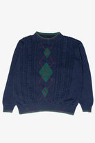 Jantzen Vintage Navy Argyle Sweater (1980s)