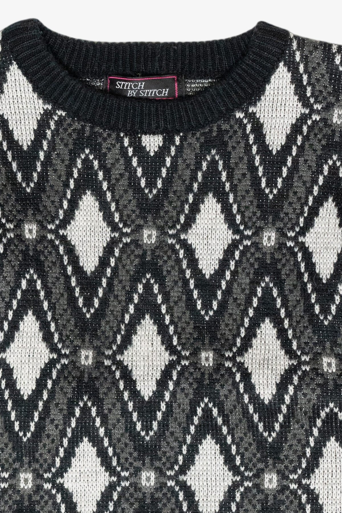 Stitch By Stitch Vintage Diamond Sweater (1990s)