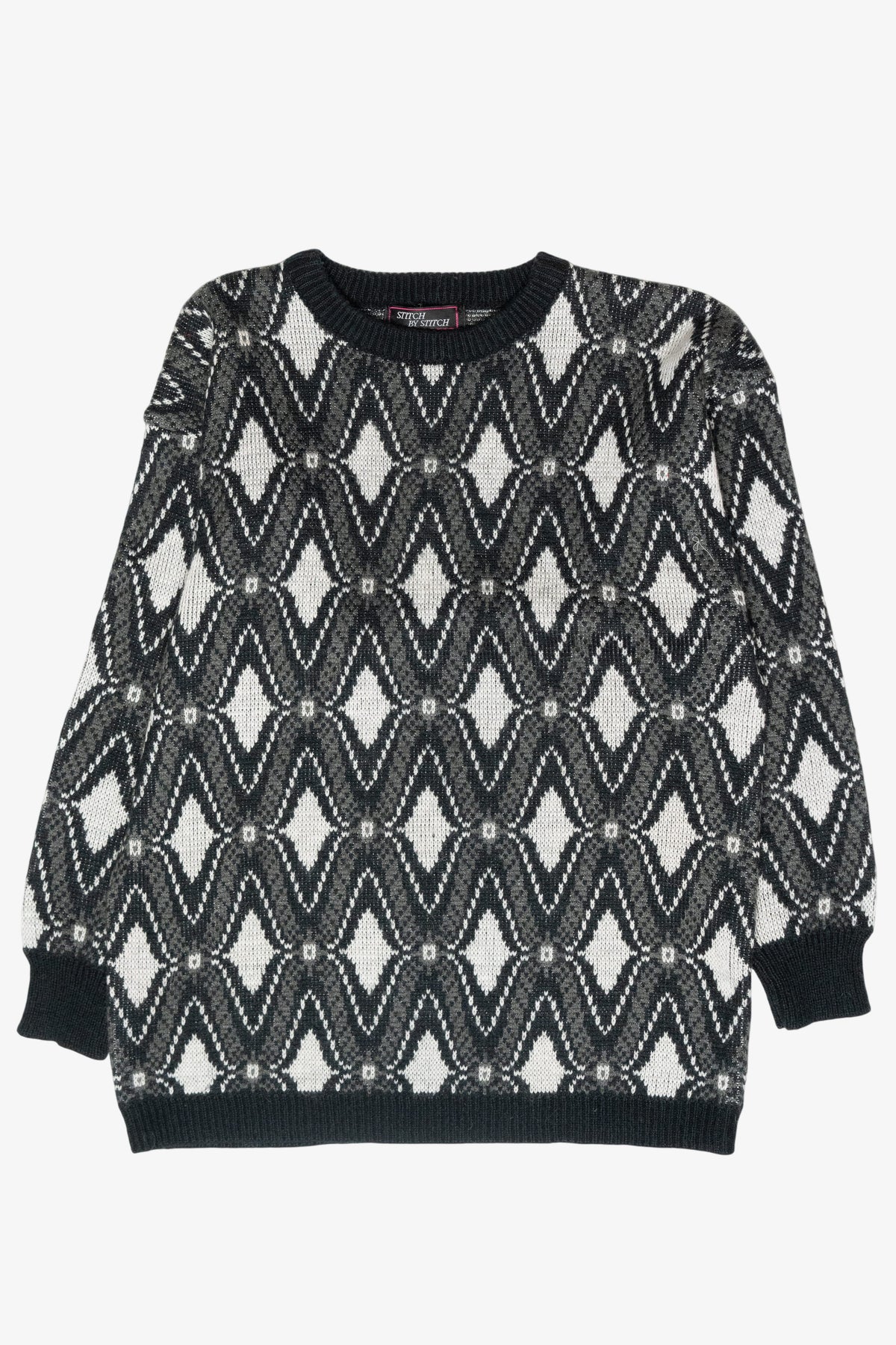 Stitch By Stitch Vintage Diamond Sweater (1990s)