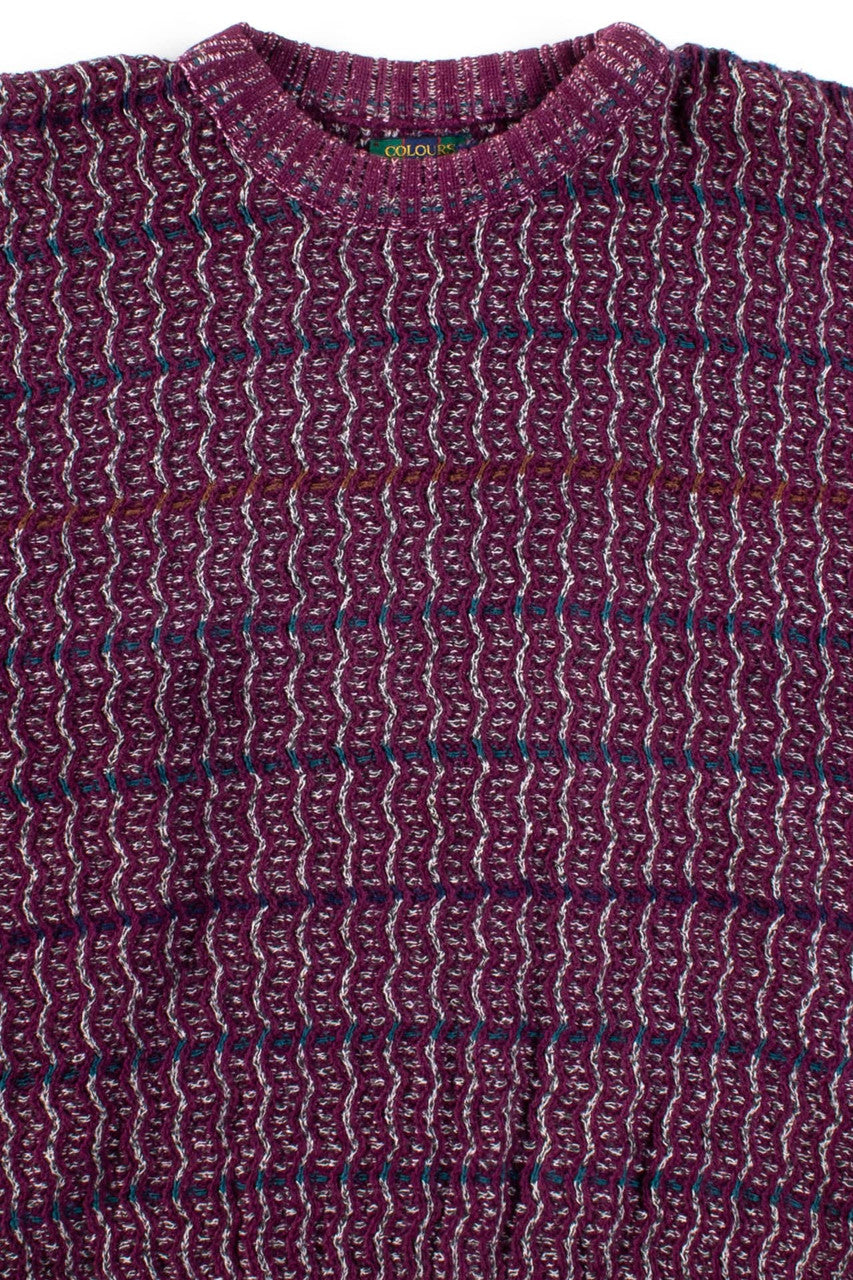 Vintage Burgundy Pattern Sweater