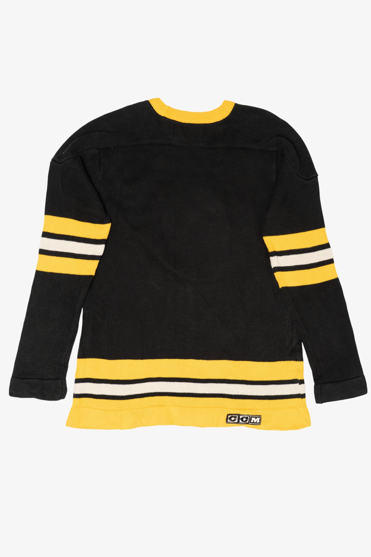 Vintage Boston Bruins NHL CCM Knit Hockey Jersey Sweater (1990s)