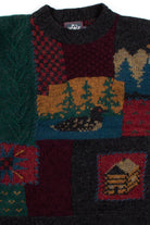 Vintage Woolrich Northwoods Collage Sweater