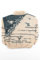 Vintage Pictographs Wool Turtleneck Sweater