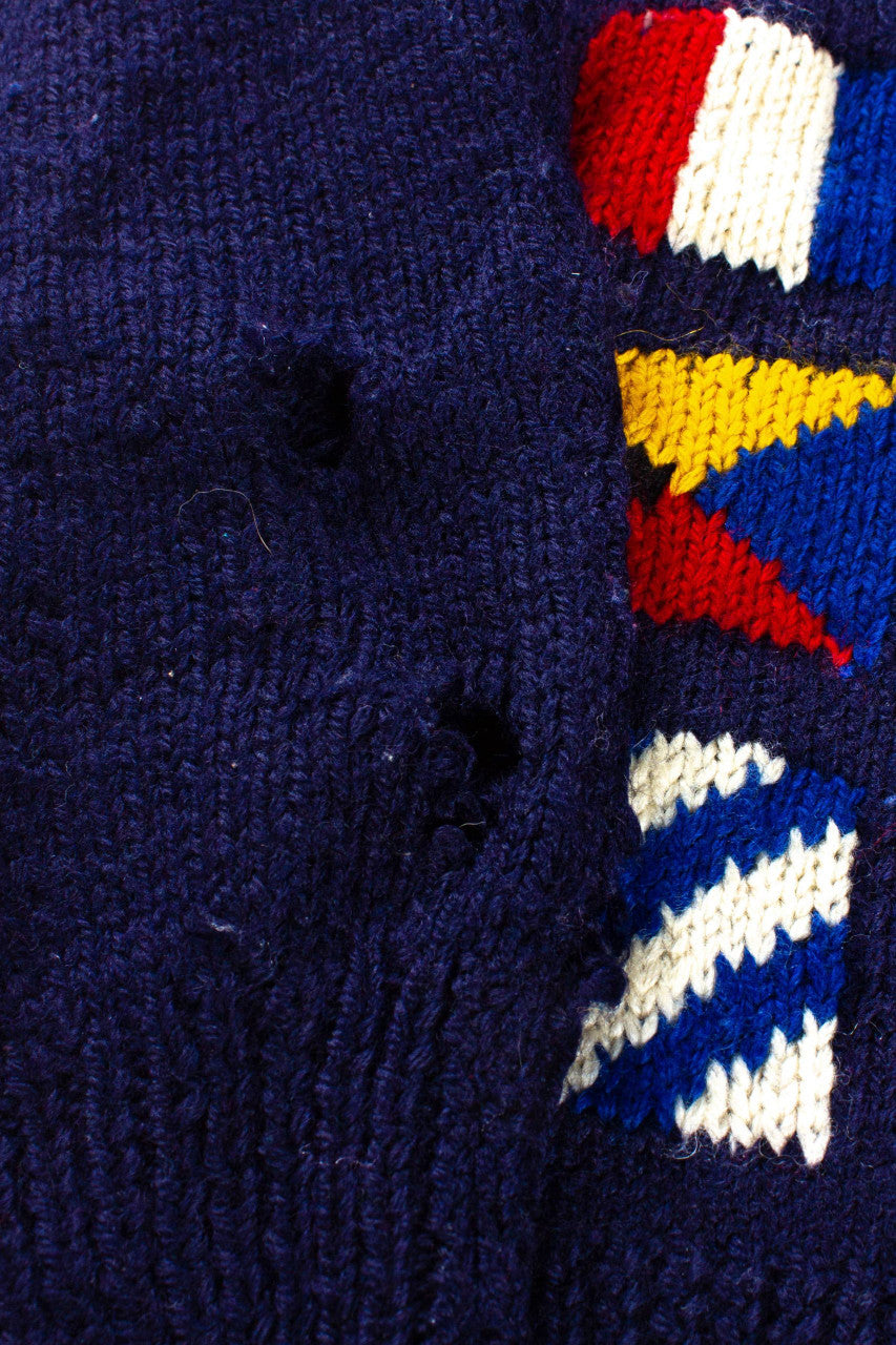 Vintage Distressed Nautical Flag Sweater