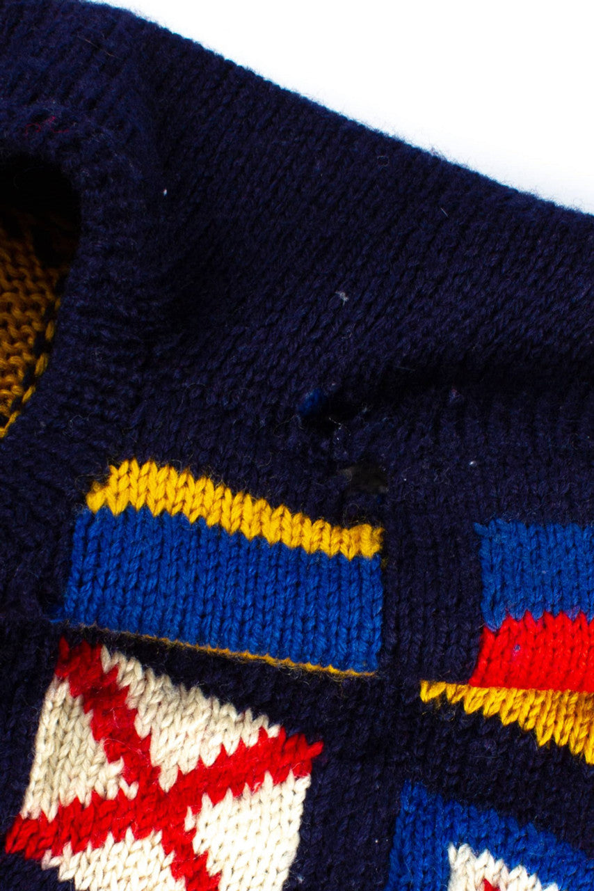 Vintage Distressed Nautical Flag Sweater