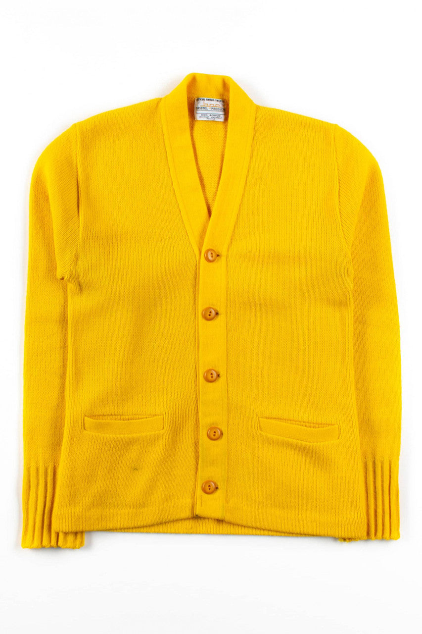 Vintage Yellow Cardigan Sweater