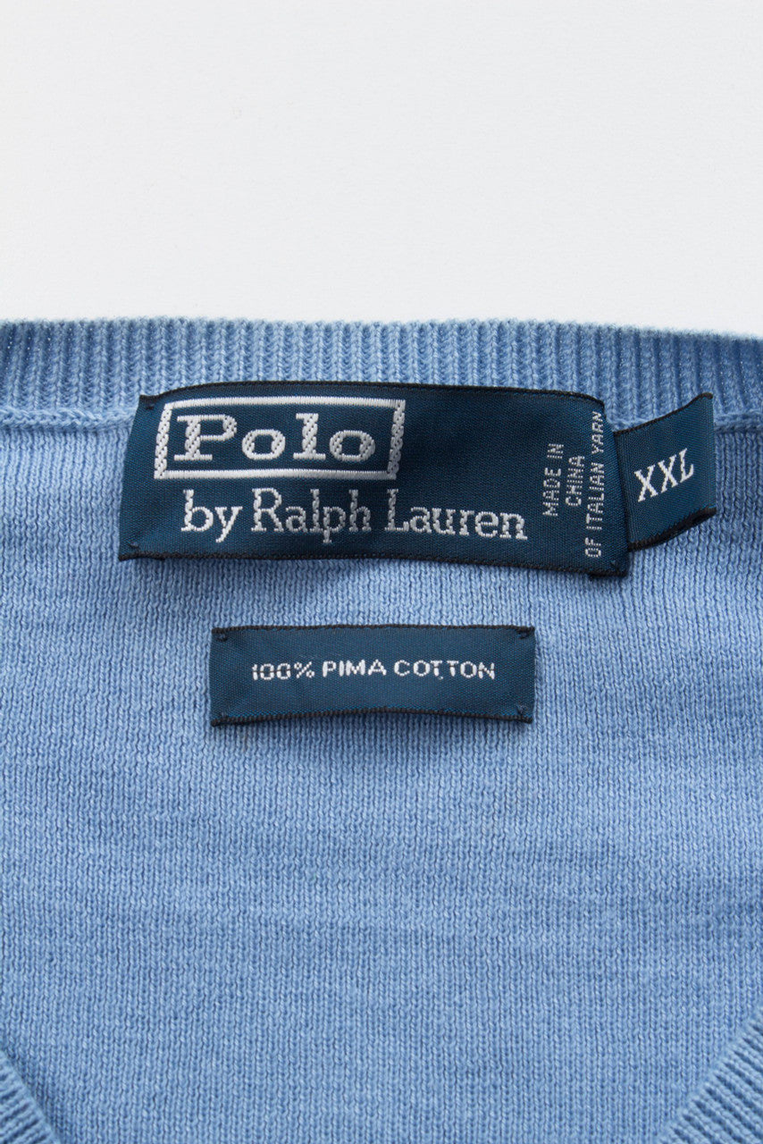 Baby Blue Polo Knit Sweater