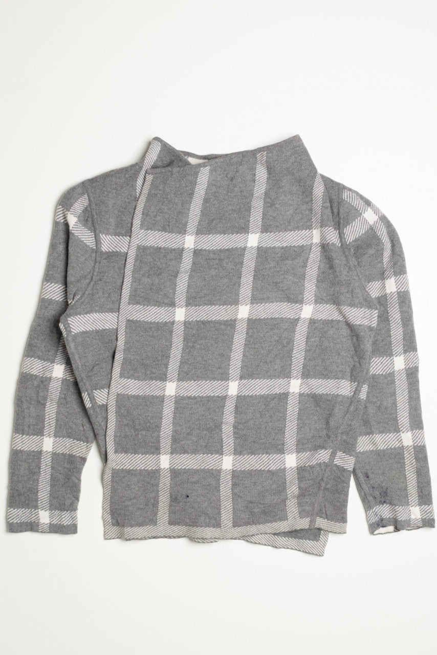 Vintage Grey Wrap Cardigan Sweater