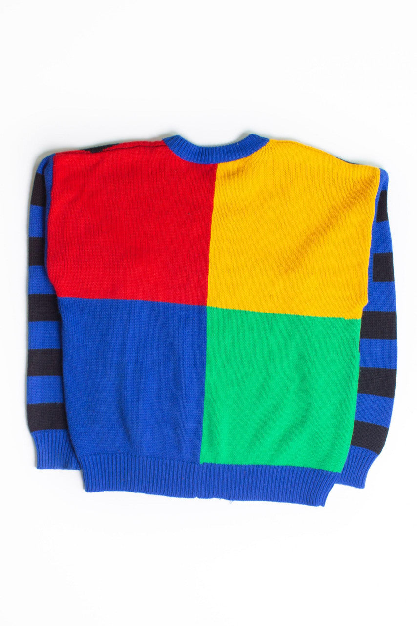 Vintage Disney Character Color Block Sweater (1990s)