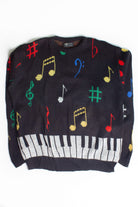 Vintage Keyboard Music Sweater (1986)