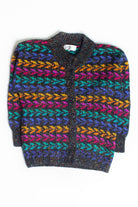 Vintage Rainbow Cardigan Sweater (1980s)