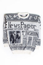 Vintage 1st Fashion Newspaper Sweater (1980s)