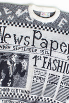 Vintage 1st Fashion Newspaper Sweater (1980s)