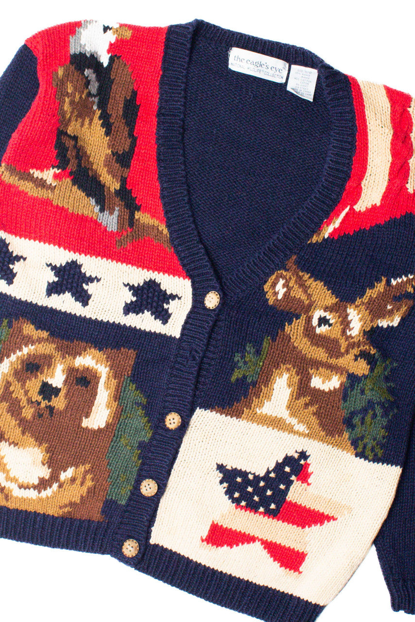 American Flag Eagle Cardigan