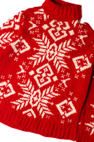 Red Nordic Winter Sweater