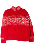 Red Nordic Pattern Sweater