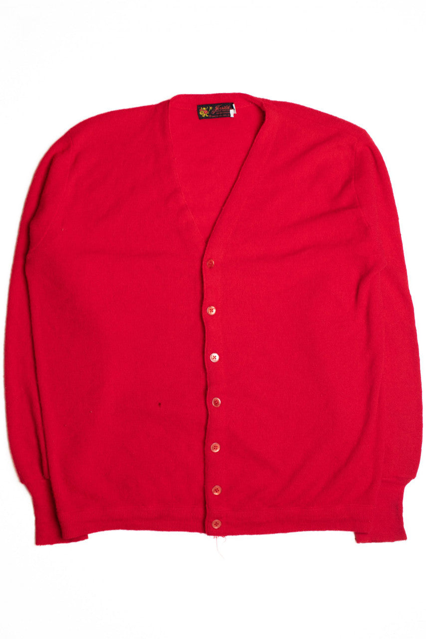 Red Cardigan Sweater