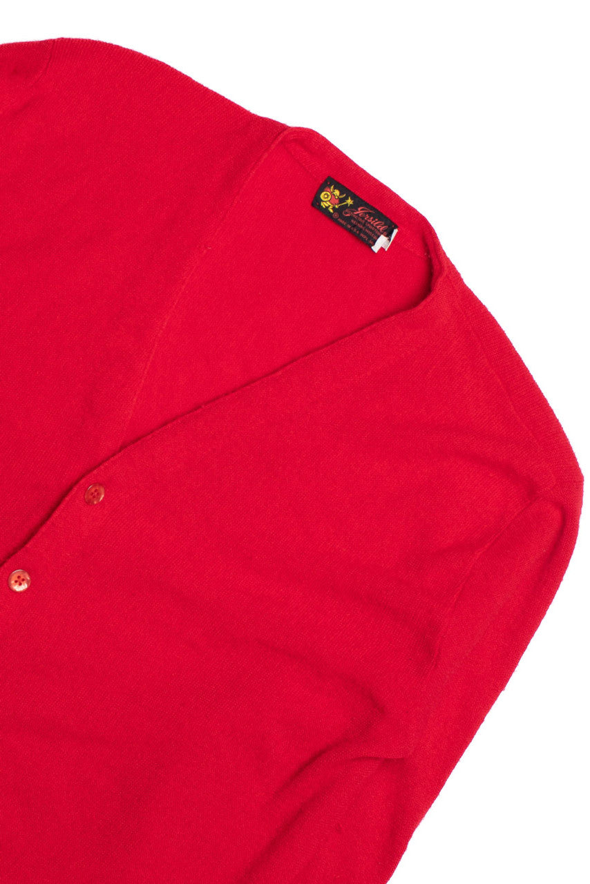 Red Cardigan Sweater