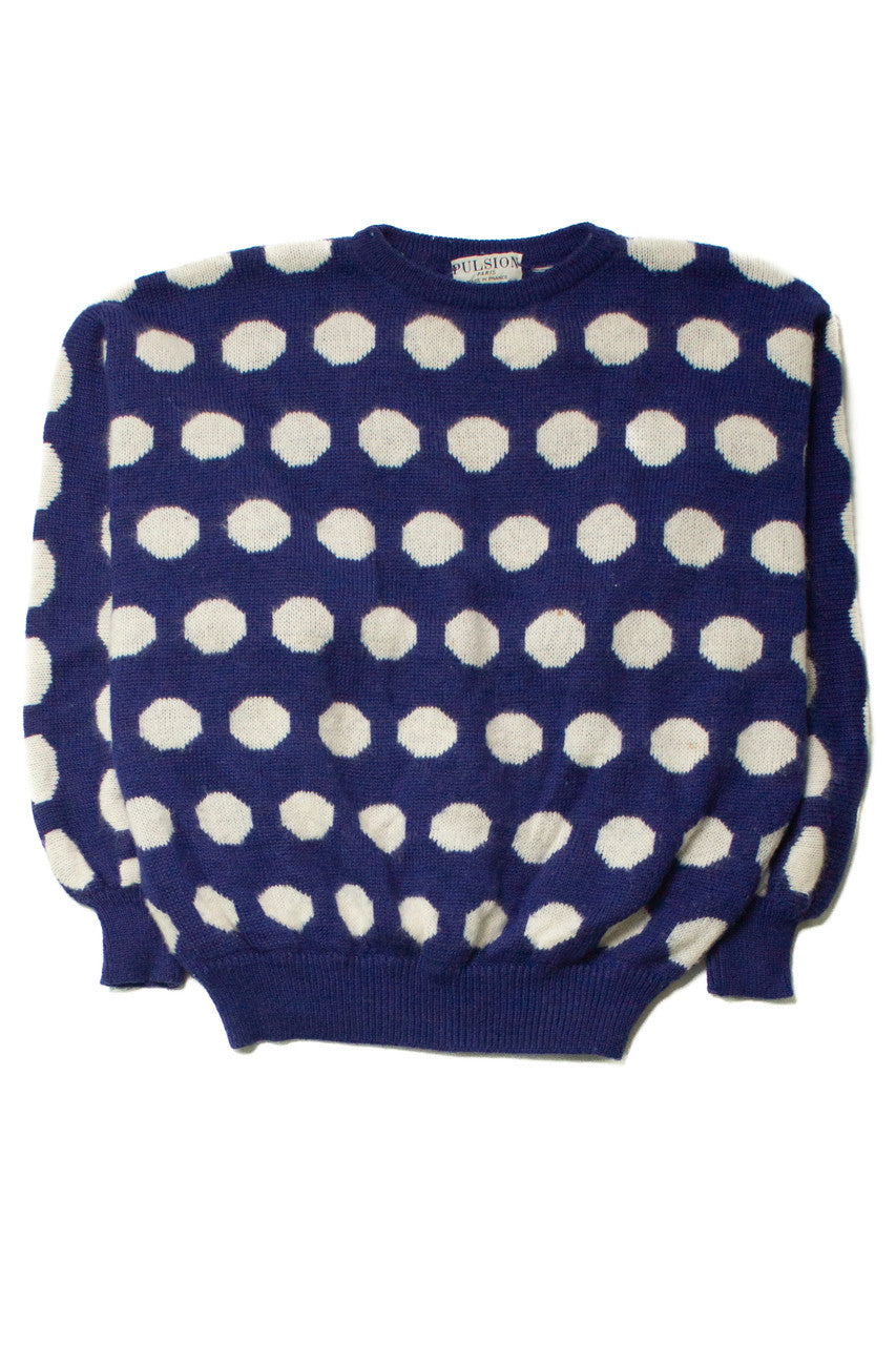 Vintage Purple Dotted Sweater (sz. Large)